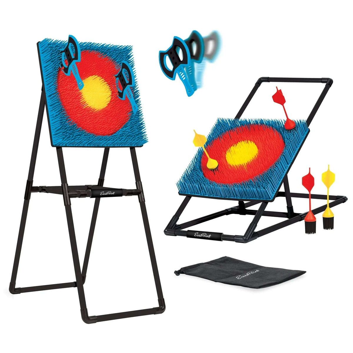 EastPoint Sports Axe Throwing & Lawn Darts Target Game Set, Includes 3 Axes & 4 Darts - 44 in. High