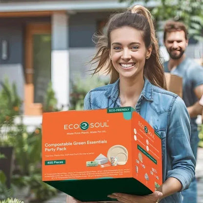 EcoSoul Compostable Green Essentials Party Pack, 455-count