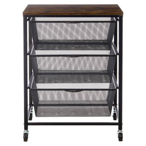 Edifice 3-tier Mesh Basket Cart