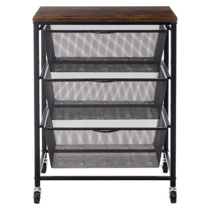 Edifice 3-tier Mesh Basket Cart