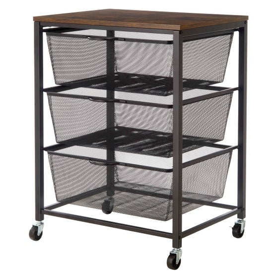Edifice 3-tier Mesh Basket Cart