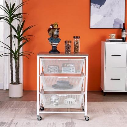 Edifice 3-tier Mesh Basket Cart