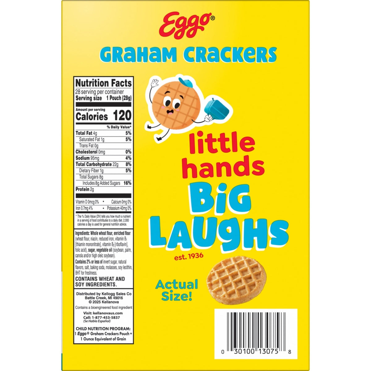 Eggo Graham Crackers Vanilla Graham Snacks, 1 oz., 28 pk.