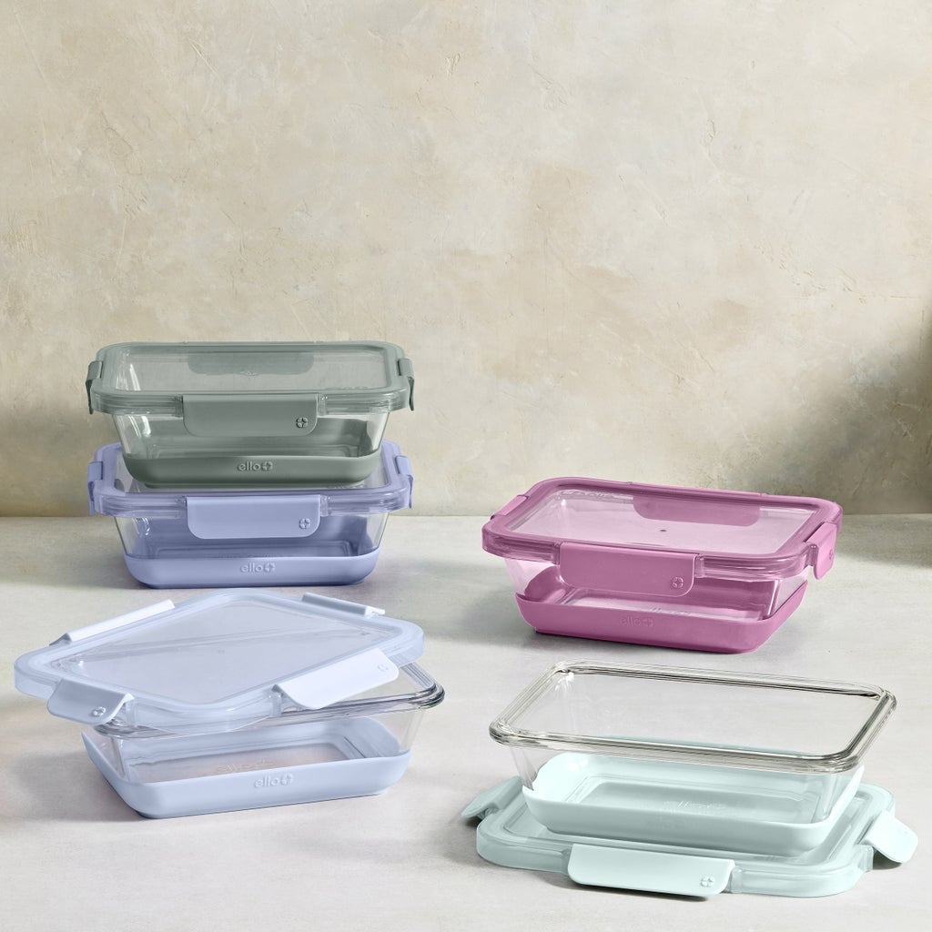 Ello 10-piece Glass Meal Prep Container Set.