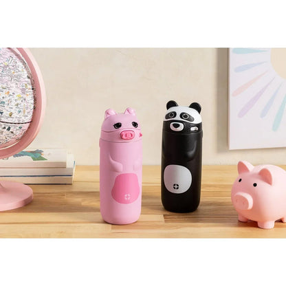 Ello Ellies 2-Pack 12oz Kids Stainless Steel Vacuum Insulated Water Bottle with Straw & Leak-Proof Lid