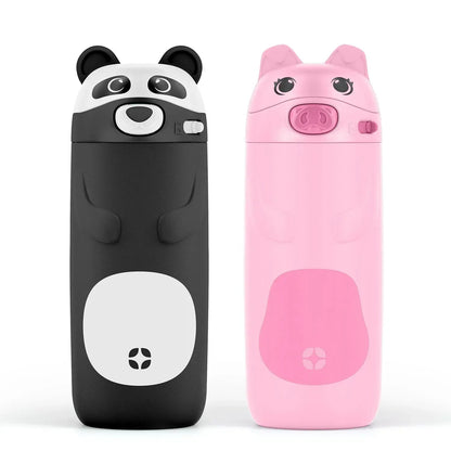 Ello Ellies 2-Pack 12oz Kids Stainless Steel Vacuum Insulated Water Bottle with Straw & Leak-Proof Lid