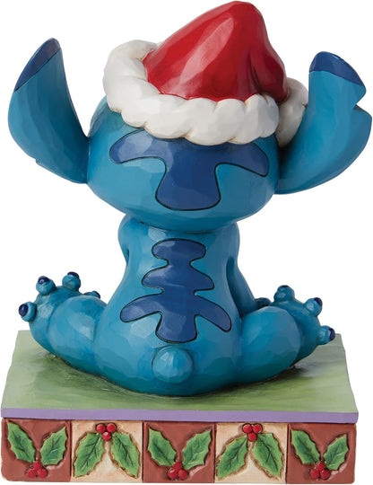 Enesco Disney Traditions Collection by Jim Shore Lilo and Stitch Santa with Scrump Figurine- Stone Resin Hand Painted Crafted Collectible Stitch Christmas Disney Figurines Home Decor Statue, 5.5 Inch