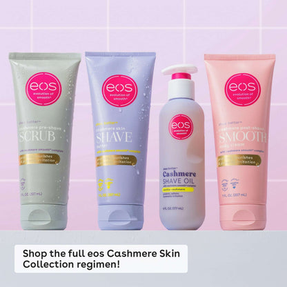 (3 PACK )  Eos Cashmere Skin Collection- Pre-Shave Body Scrub, Vanilla Cashmere, for Dryness, 7 oz