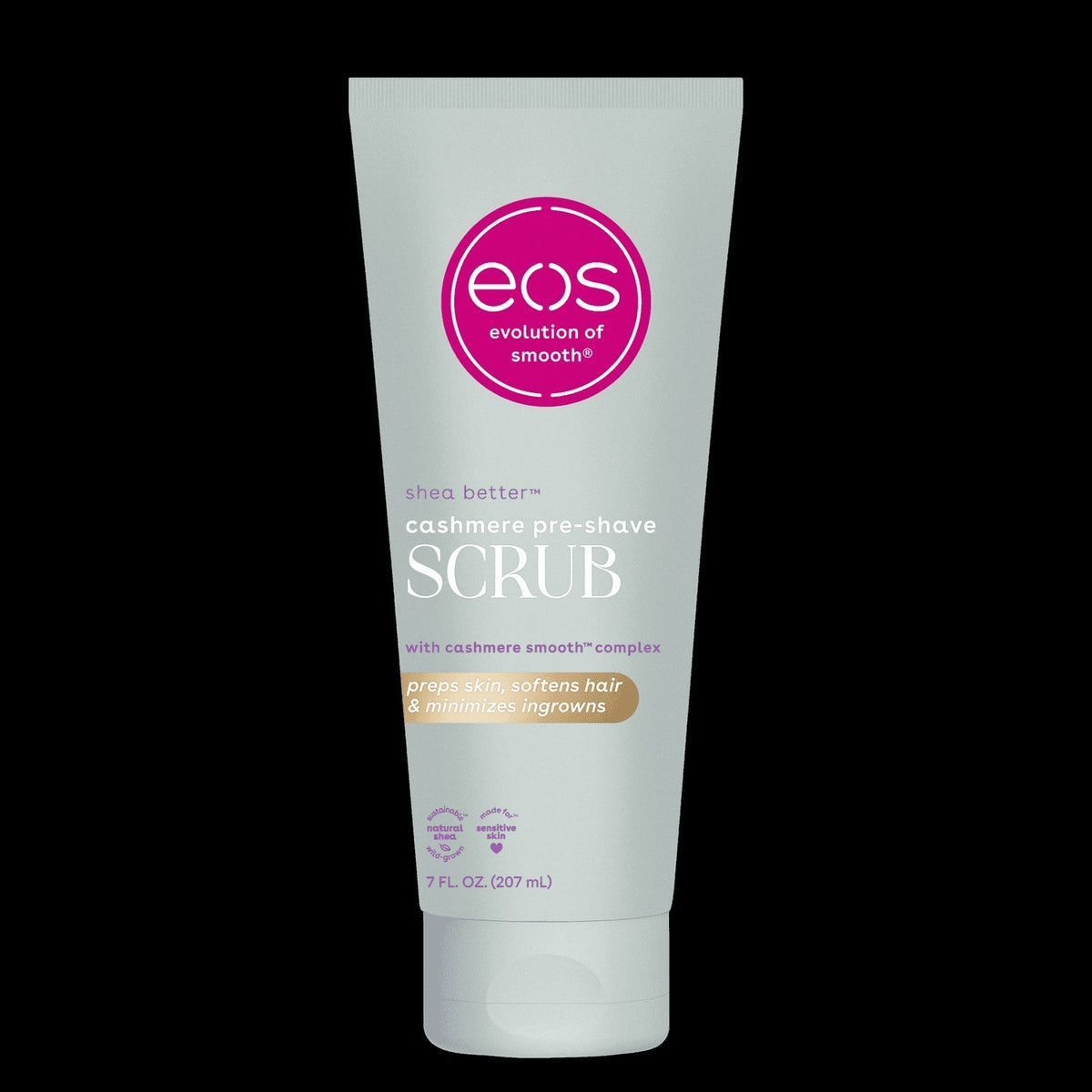 (3 PACK )  Eos Cashmere Skin Collection- Pre-Shave Body Scrub, Vanilla Cashmere, for Dryness, 7 oz