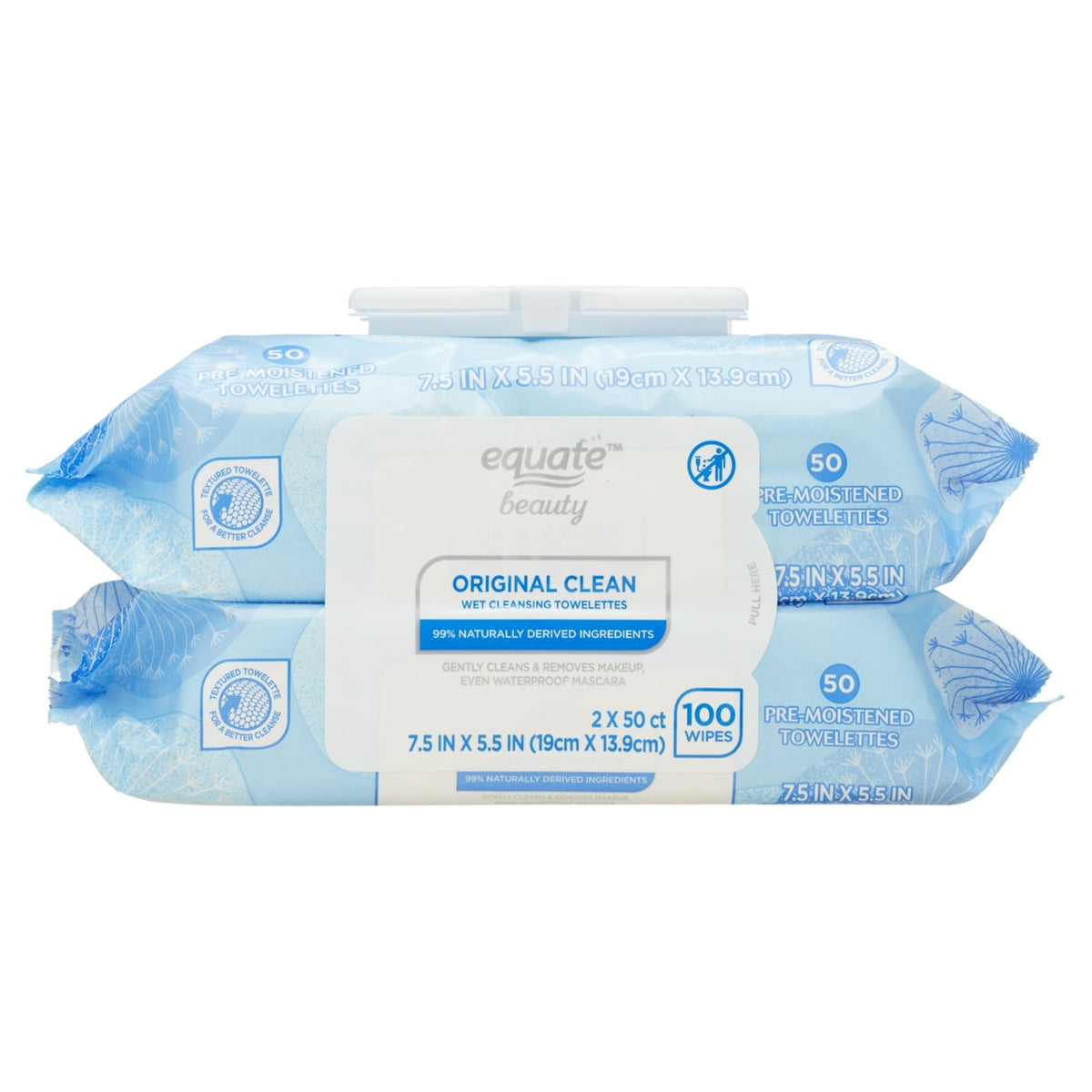 Equate Original Clean Cleansing Towelettes, 100 Count