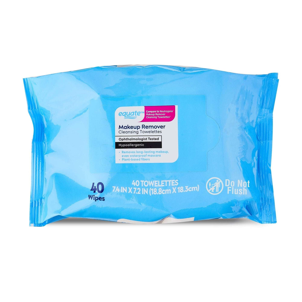 Equate Makeup Remover Cleansing Towelettes, 40 Count