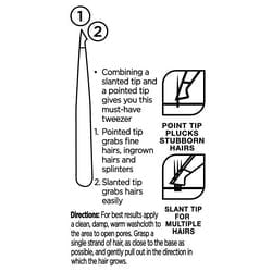 Equate Stainless Steel Slant and Pointed-Tip Tweezer