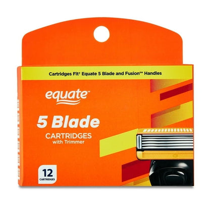 Equate Men's 5-blade Razor Value Bundle, 1 Handle plus 14 blade refills