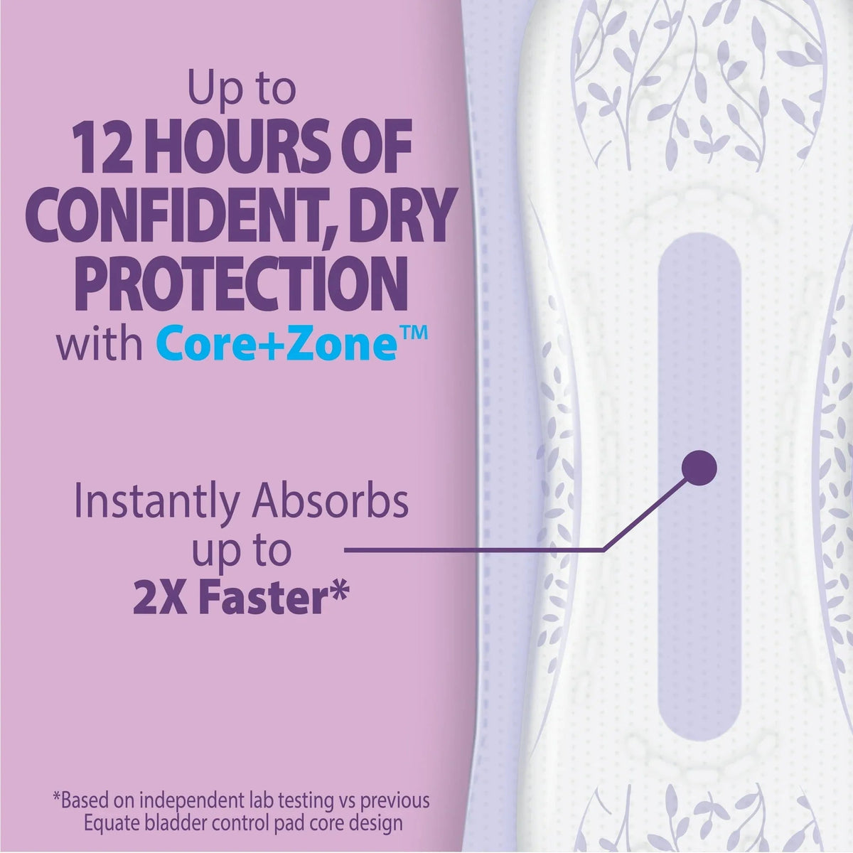 Equate Options Women's Incontinence Pads, Maximum Absorbency, Long Length