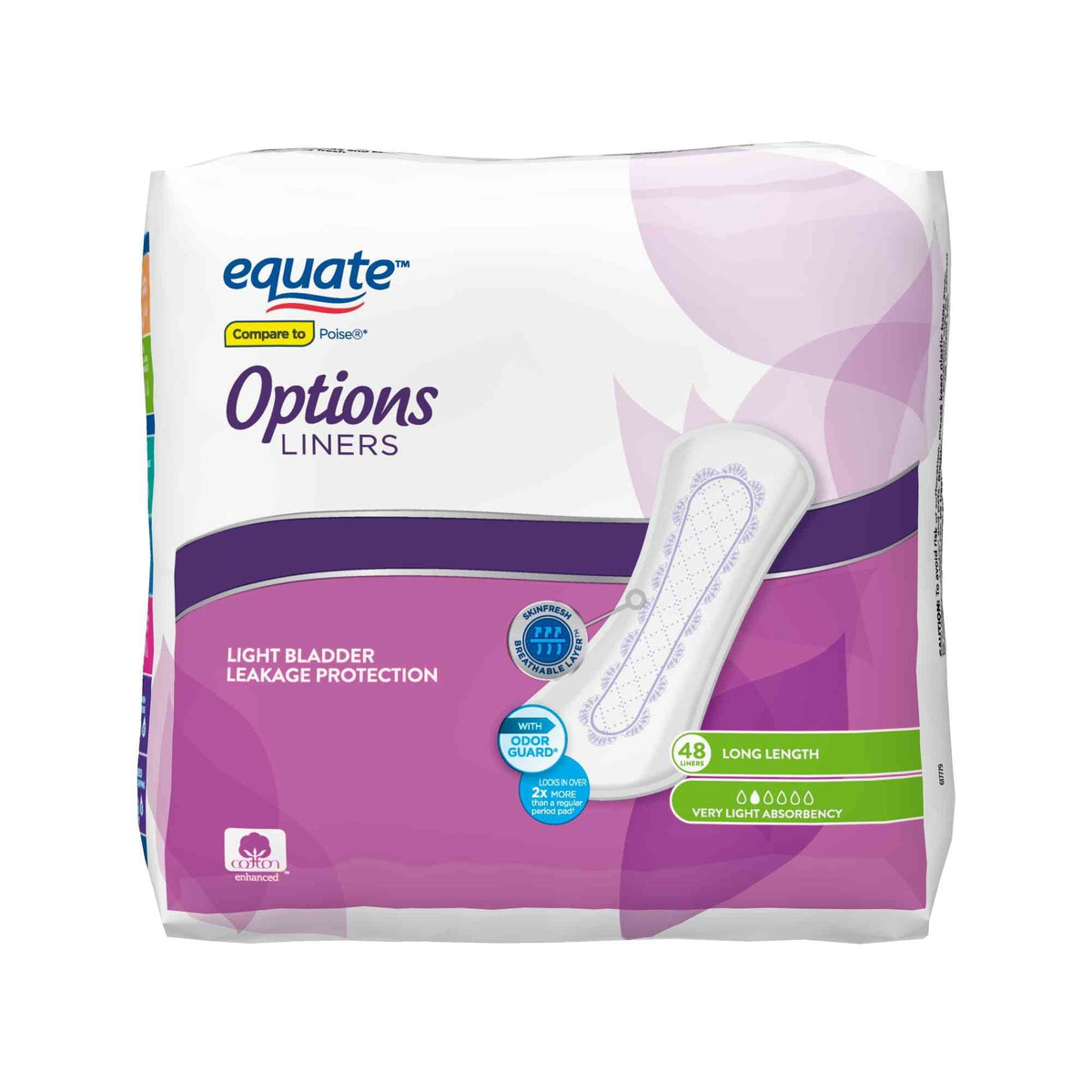 Equate Options Women's Incontinence Pads, Very Light, Long Length (192 Count)