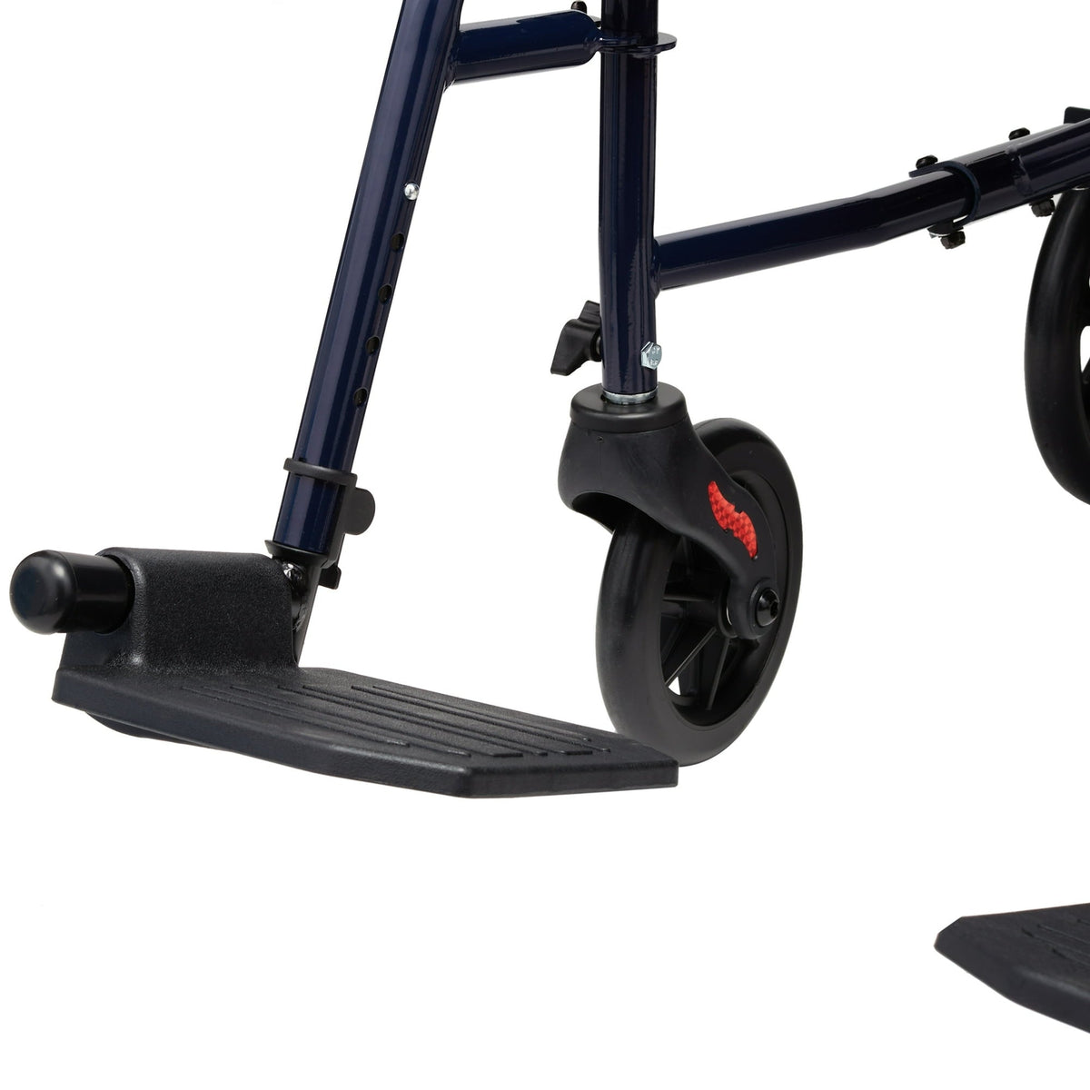 Equate Steel Folding Transport Wheelchair with 19" Seat, Black, 300 lb Weight Capacity