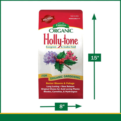 Espoma Organic Holly-Tone for Evergreen & Azalea Plant Food, 4-3-4 Fertilizer, 8 lb.