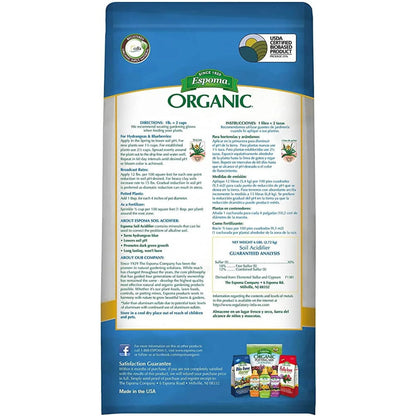 Espoma Organic Soil Acidifier, 6 lb Bag – Lowers Soil pH for Hydrangeas, Blueberries, Azaleas & Acid-Loving Plants