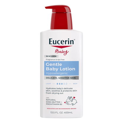 Eucerin Baby Lotion Fragrance Free Gentle Moisturizer 13.5 fl oz