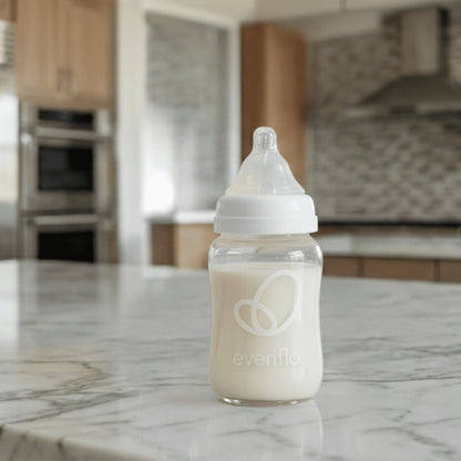 Evenflo Feeding Balance + Wide Neck Glass Bottles - 6oz 3 Pack