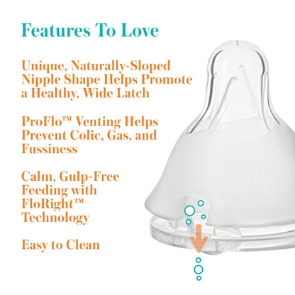 Evenflo Balance + Standard Neck BPA-Free Plastic Baby Bottles - 4oz, Clear