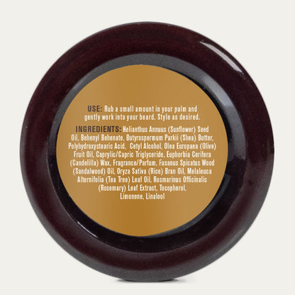 Every Man Jack Beard Balm - Moisturize and Style Beard Balm - Light Sandalwood Scent - 2oz