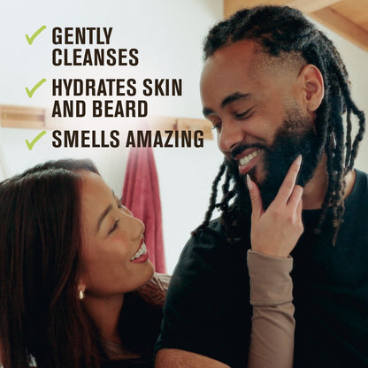 Every Man Jack Beard + Face Wash - Vanilla & Cedar Fragrance - Cleans & Softens Your Beard and Skin - Naturally Derived w/ Aloe and Glycerin- 6.7 fl oz