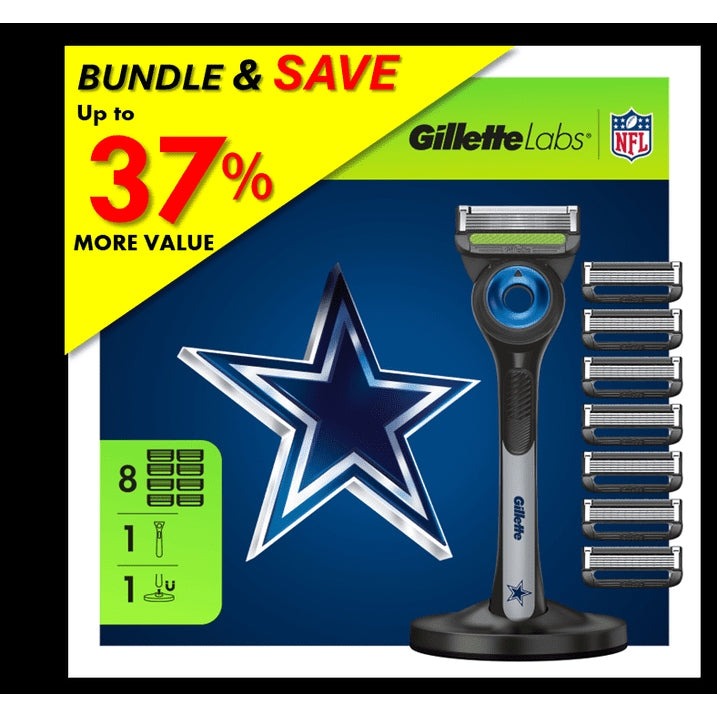 Exclusive Gillette Labs Official Cowboys Gameday Razor Bundle