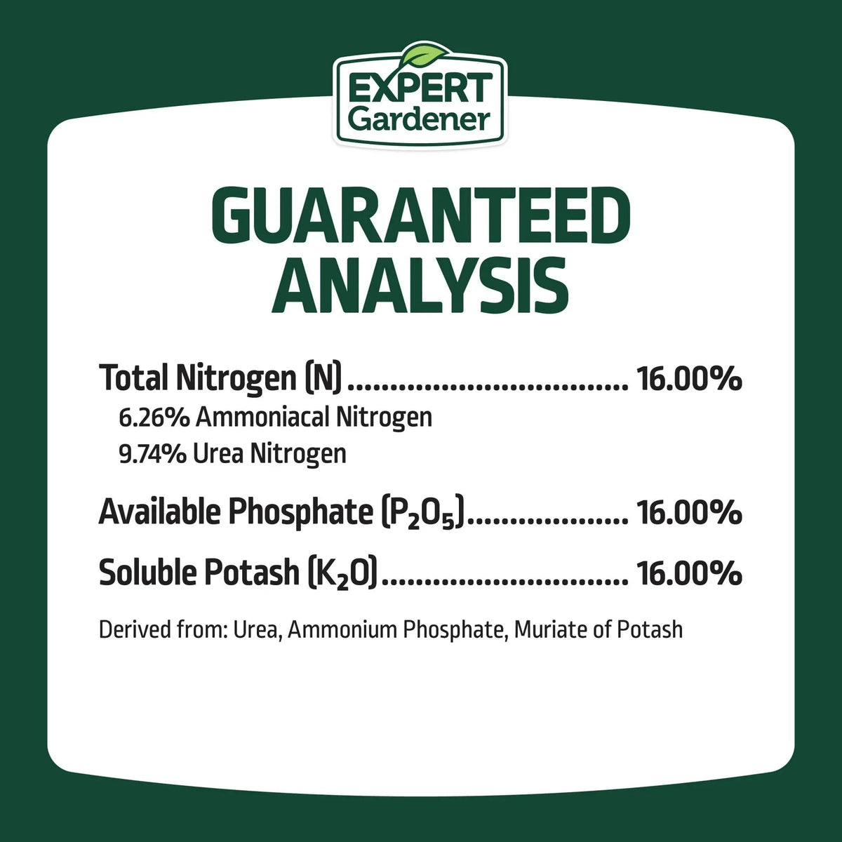 Expert Gardener All Purpose Plant Food Fertilizer 16-16-16, 20 lb.