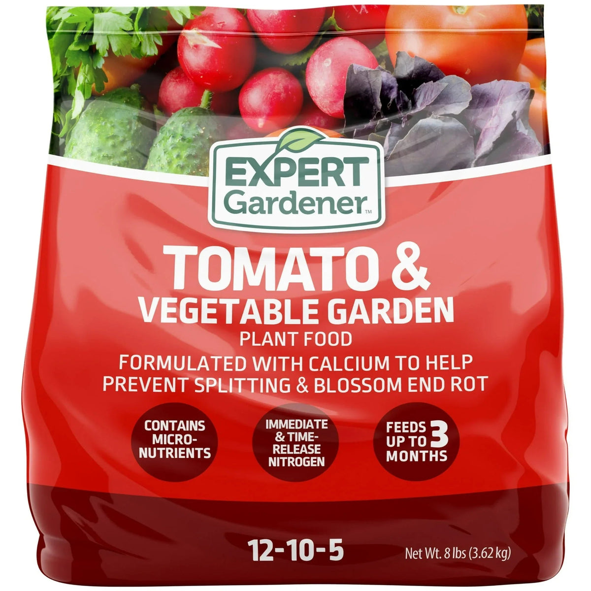 Expert Gardener Tomato & Vegetable Garden Plant Food Fertilizer, 12-10-5 Fertilizer