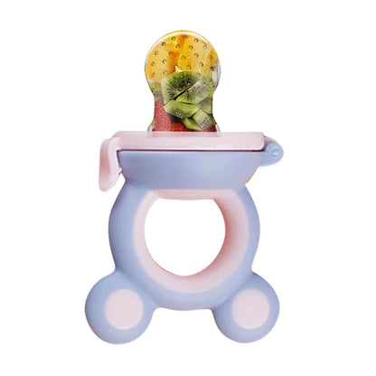 FAMTKT Baby Fruit Food Feeder Pacifier - Fresh Food Feeder, Infant Fruit Teething Teether Toy Baby Nutrition Fruit and Vegetable Mesh Bag Complementary Food Feeder