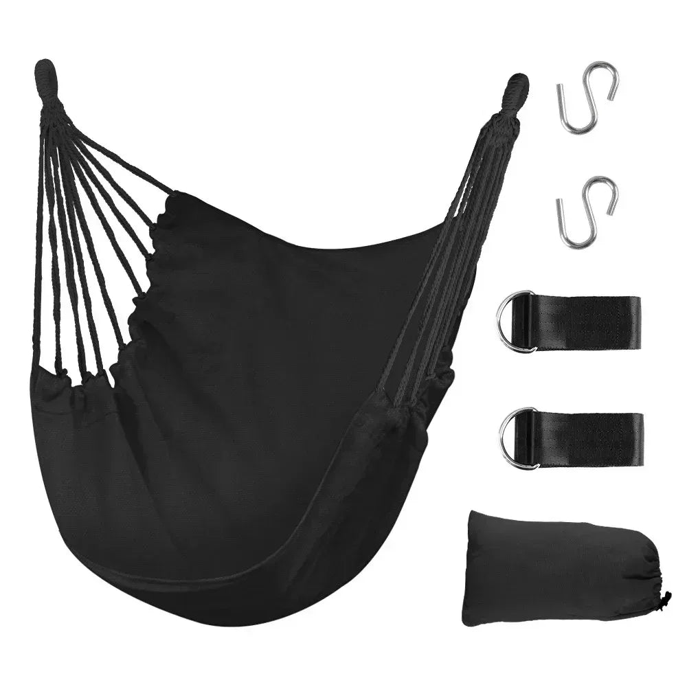 FGY Hammock Chair Swing Portable Canvas Camping Hanging Seat for Outdoor Indoor