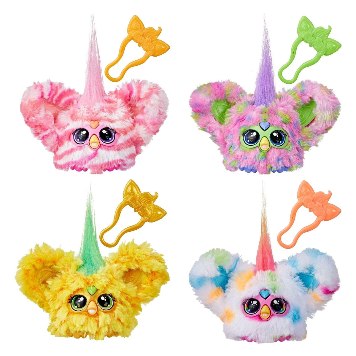 Furby Furblets 4-pack Mini Electronic Plush Toys, Stocking Stuffers for Kids 6 and up
