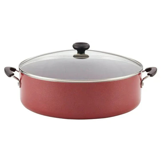Farberware Easy Clean 14 Inch Nonstick One-Pot / Stockpot / Dutch Oven Family Braising Pan with Lid, Dishwasher Safe, Black