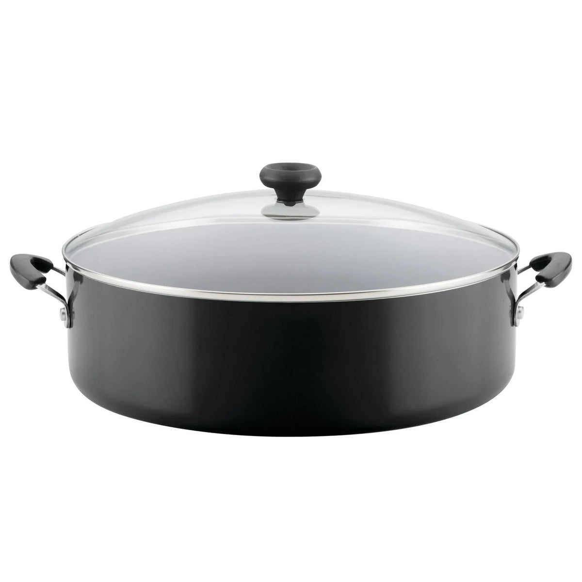 Farberware Easy Clean 14 Inch Nonstick One-Pot / Stockpot / Dutch Oven Family Braising Pan with Lid, Dishwasher Safe, Black