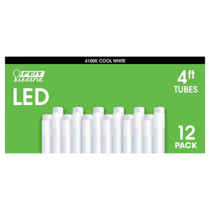 Feit Electric LED 4' Replacement Glass Tubes, 12-pack