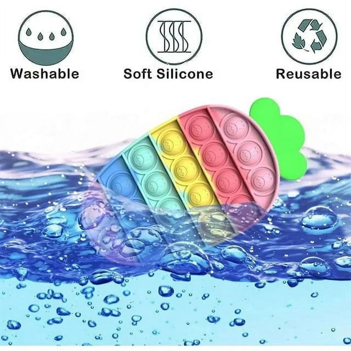 Fidget Toys Pack Poppers Pop It Its Popit Toy Popits fidgets Popping Set, Autism Sensory Travel Toys Autistic Toddlers 1-3 Kids Gift Girls Treasure Box Mini Poppet Figit Package Figetget ADHD (Pack of 50)