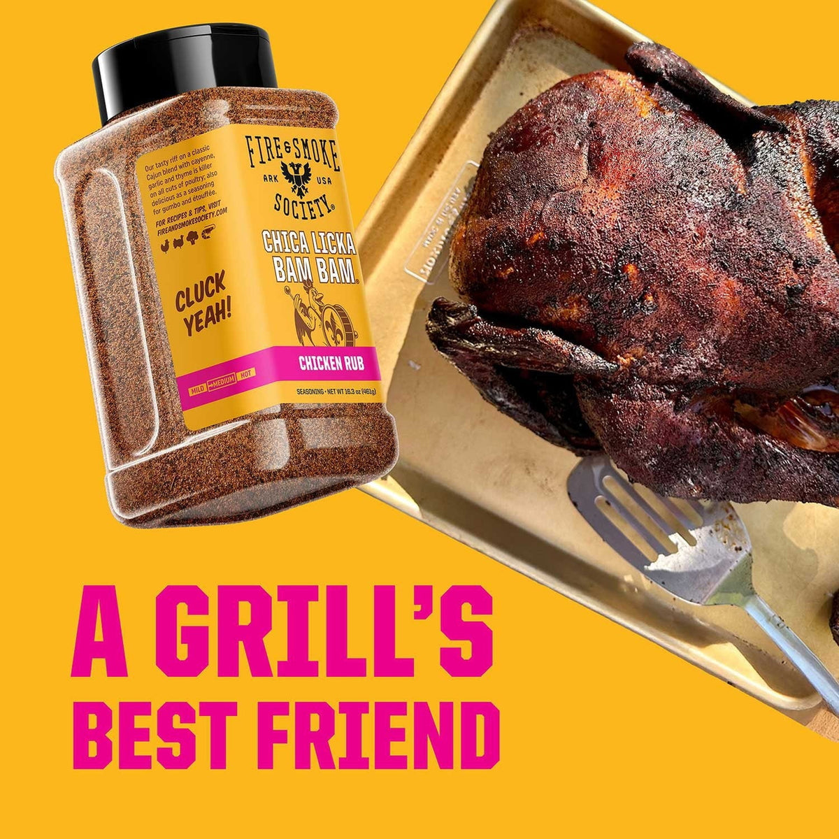 Fire & Smoke Society Chica Licka Bam Bam BBQ Seasoning, Chicken Rub, 16.3 oz.
