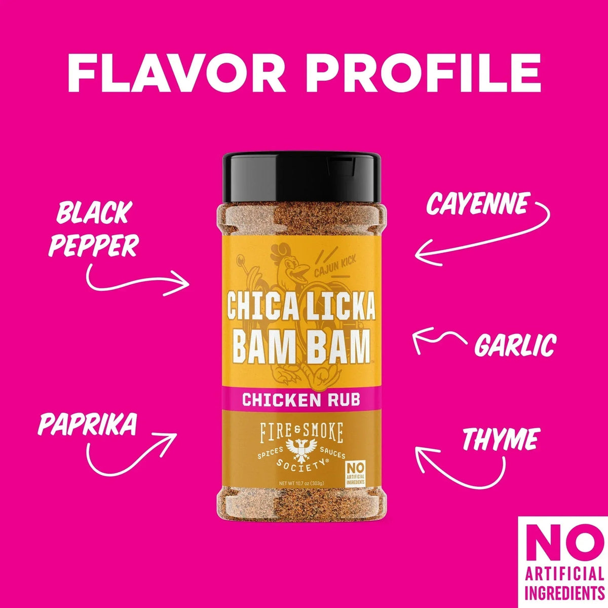 Fire & Smoke Society Chica Licka Bam Bam Chicken Seasoning, 10.7oz