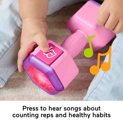 Fisher-Price Laugh & Learn Countin’ Reps Dumbbell Musical Baby Rattle Toy for Unsex Infant & Toddler