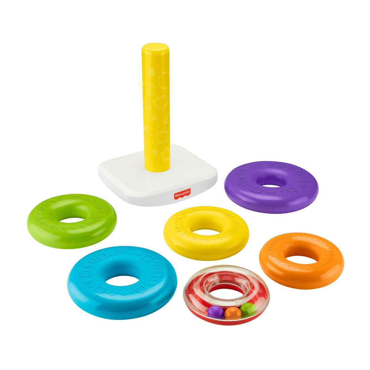 Fisher-Price Giant Rock-a-Stack Infant and Toddler Stacking Toy, 14+ Inches Tall, Baby Toy for 12 months and up