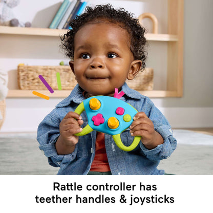 Fisher-Price Level-up Little Gamer Gift Set, 3 Baby Sensory Activity Toys for Newborns