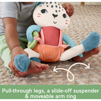 Fisher-Price Planet Friends Spotting Fun Snow Leopard Baby Sensory Toy for Newborns and Infant