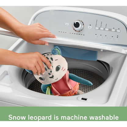 Fisher-Price Planet Friends Spotting Fun Snow Leopard Baby Sensory Toy for Newborns and Infant