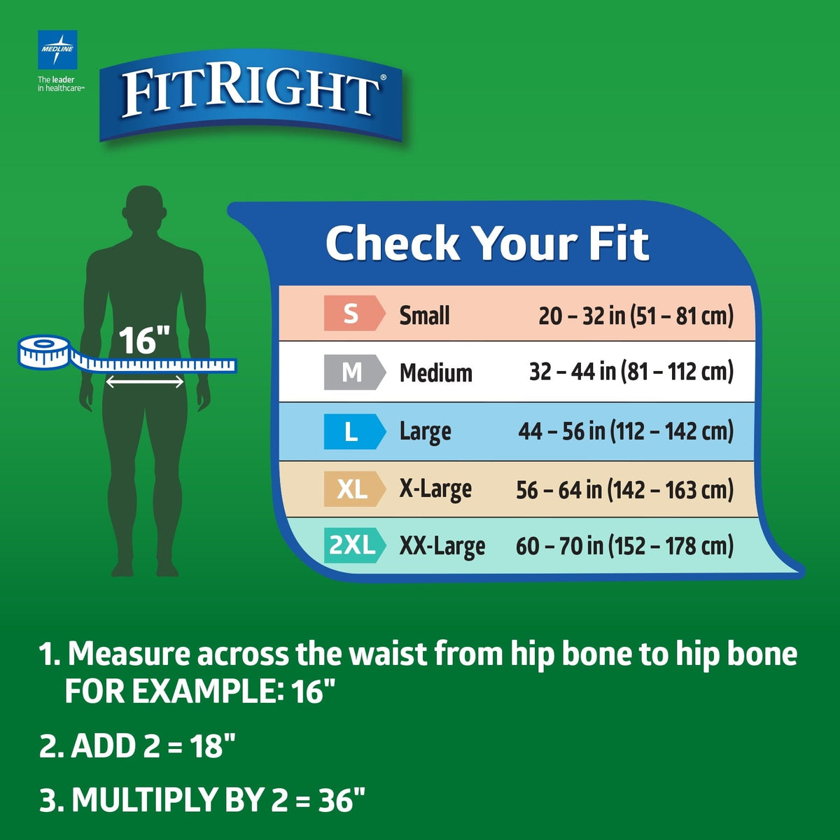 FitRight Adult Incontinence Briefs, Diapers with Tabs, Ultra Absorbent, Large, 60in to 70in, 80 Count