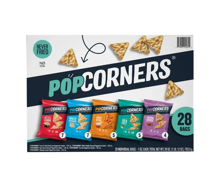 5 Flavor Variety Pack Popped Corn Chips Snacks, 1 oz., 28 count