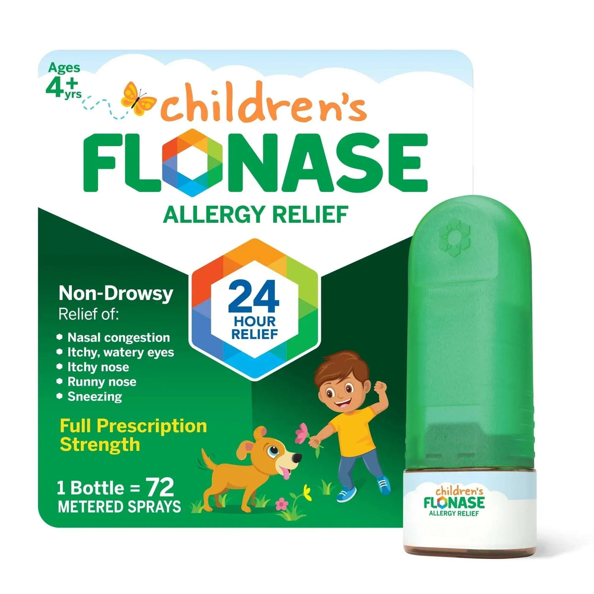 Flonase Children’s 24 Hour Allergy Relief Nasal Spray, Non-Drowsy, 72 Sprays