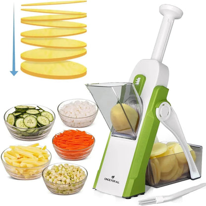Mandoline Slicer for Vegetables Fruits, Adjustable Thickness Stainless Steel Food Cutter & Chopper, Safe and Quick Meal Preparation