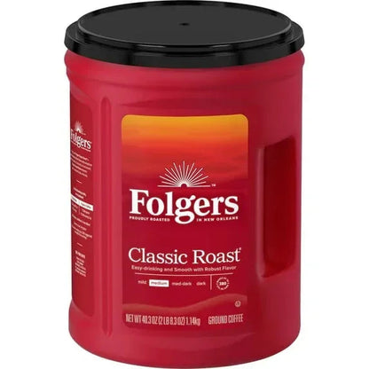 Folgers Classic Roast Ground Coffee, Medium Roast, 25.9 oz Canister