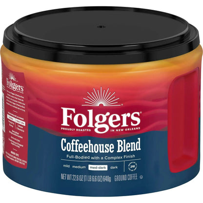 Folgers Colombian Ground Coffee, Medium Roast, 22.6 oz Canister